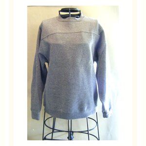 Cozy Grey Ladies Sweat Top Long Sleeve Size S